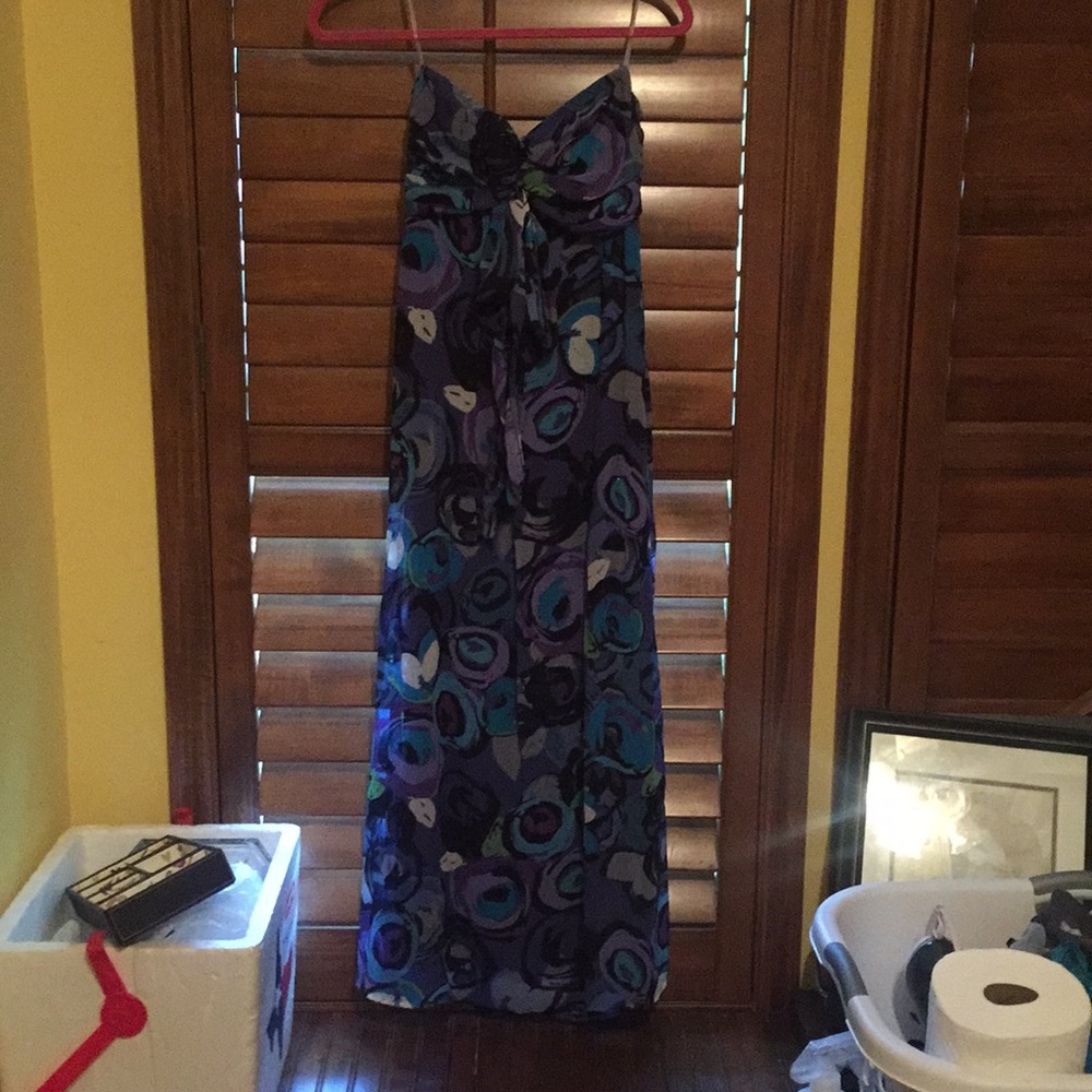 Blue Floral Maxi Dress